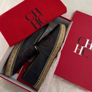 Carolina Herrera Blue and Red Espadrilles